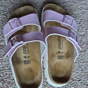 Papillio Light Pink Double-Strap Sandals